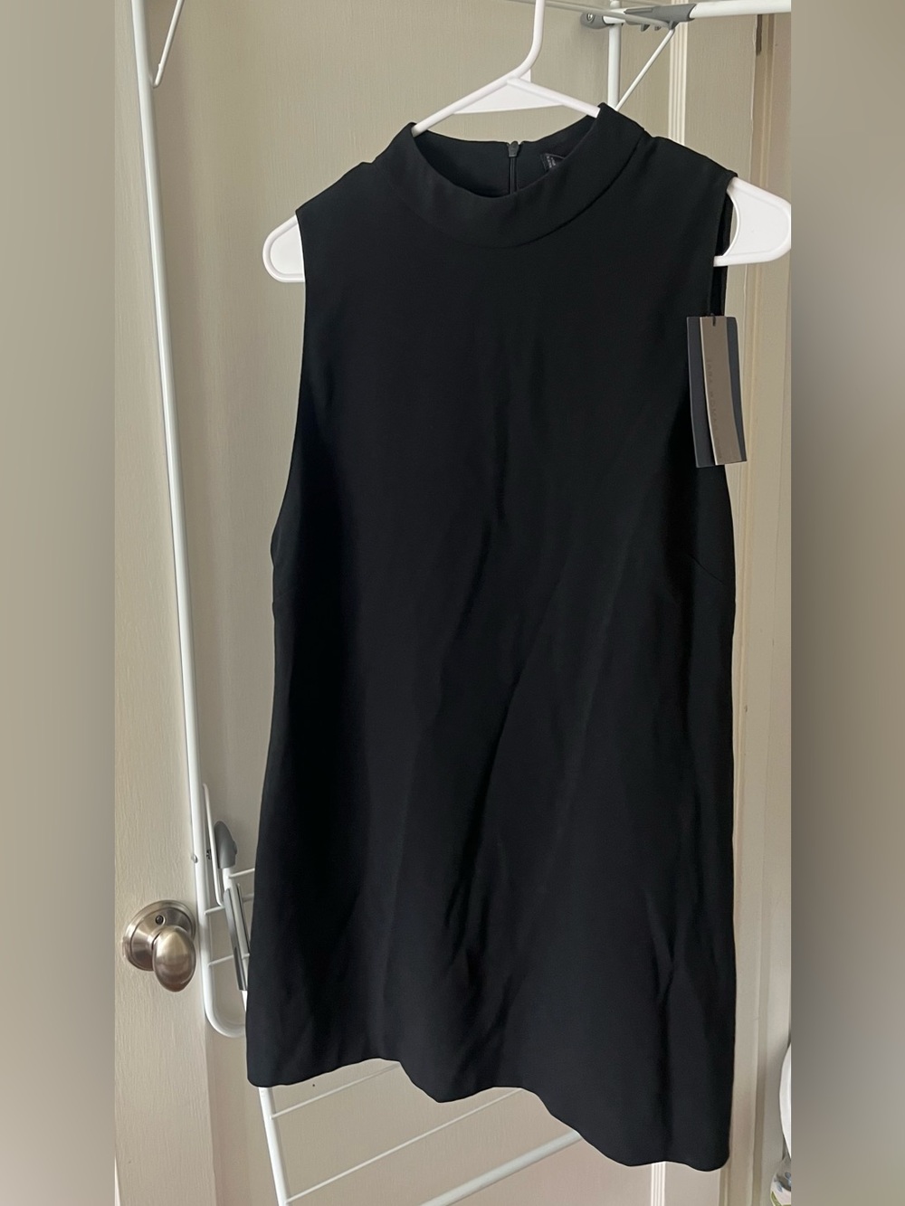 NWT - Zara Black Sheath Dress with Mock-Neck